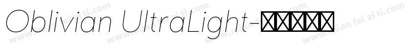 Oblivian UltraLight字体转换